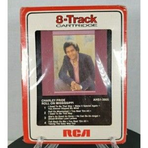 Charley Pride 8-Track Tape (Roll on Mississippi) - NOS, Rare Factory Sealed 1981